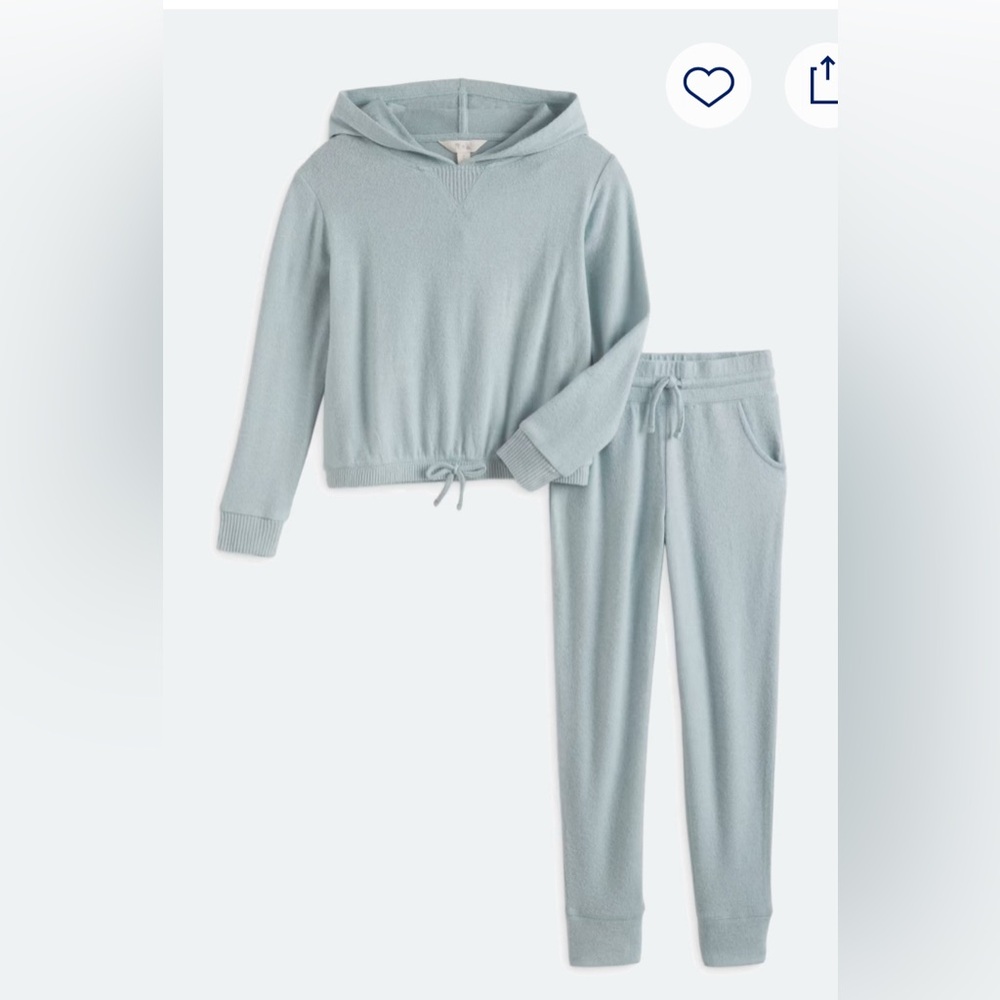 Soft Drawstring Hoodie and Jogger Set